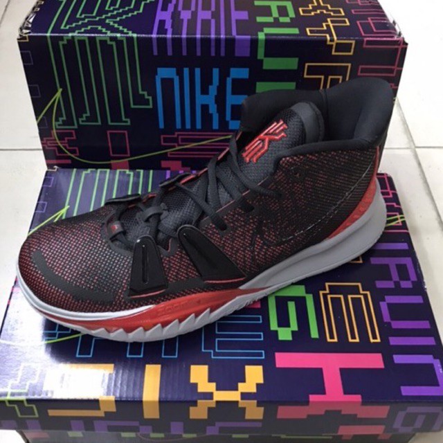 kyrie 7 black red