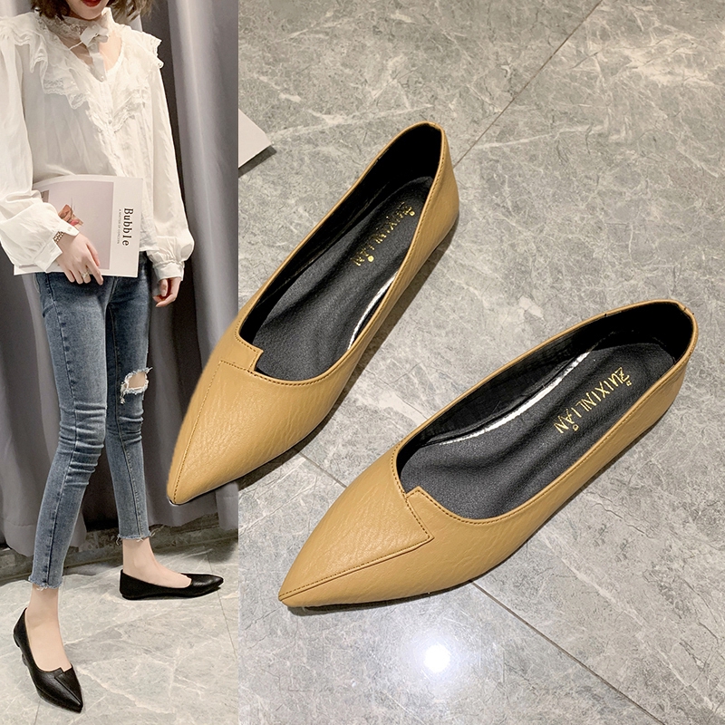 casual leather flats