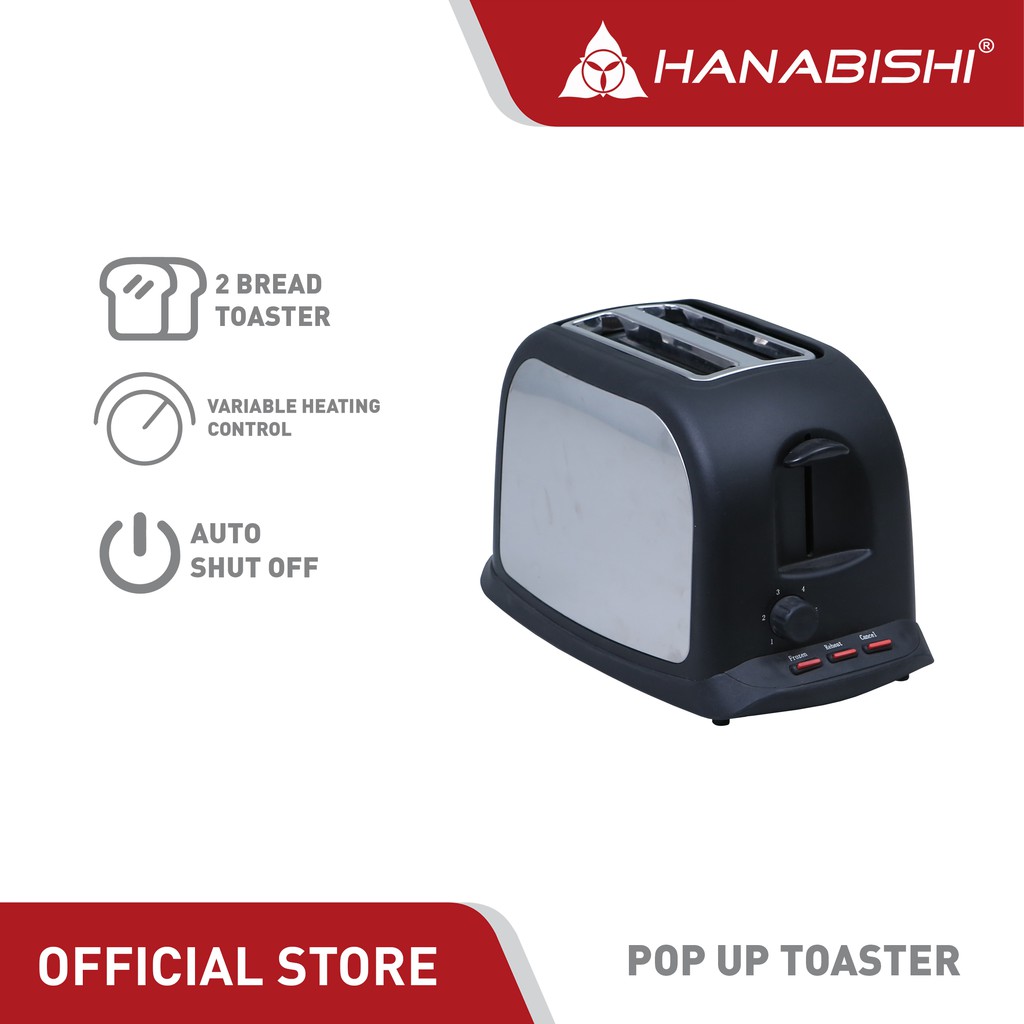 Hanabishi Stainless steel Pop-Up Toaster HPOP 15SS | Shopee Philippines