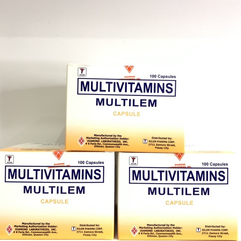 MULTILEM MULTIVITAMINS (100 Capsules) Shopee Philippines