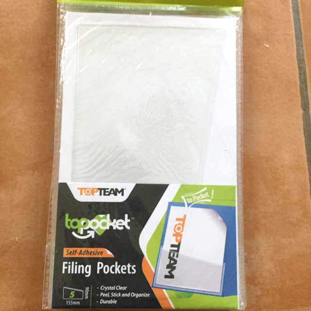 Self Adhesive Filing Pockets Clear Pocket For Notebooks Binders