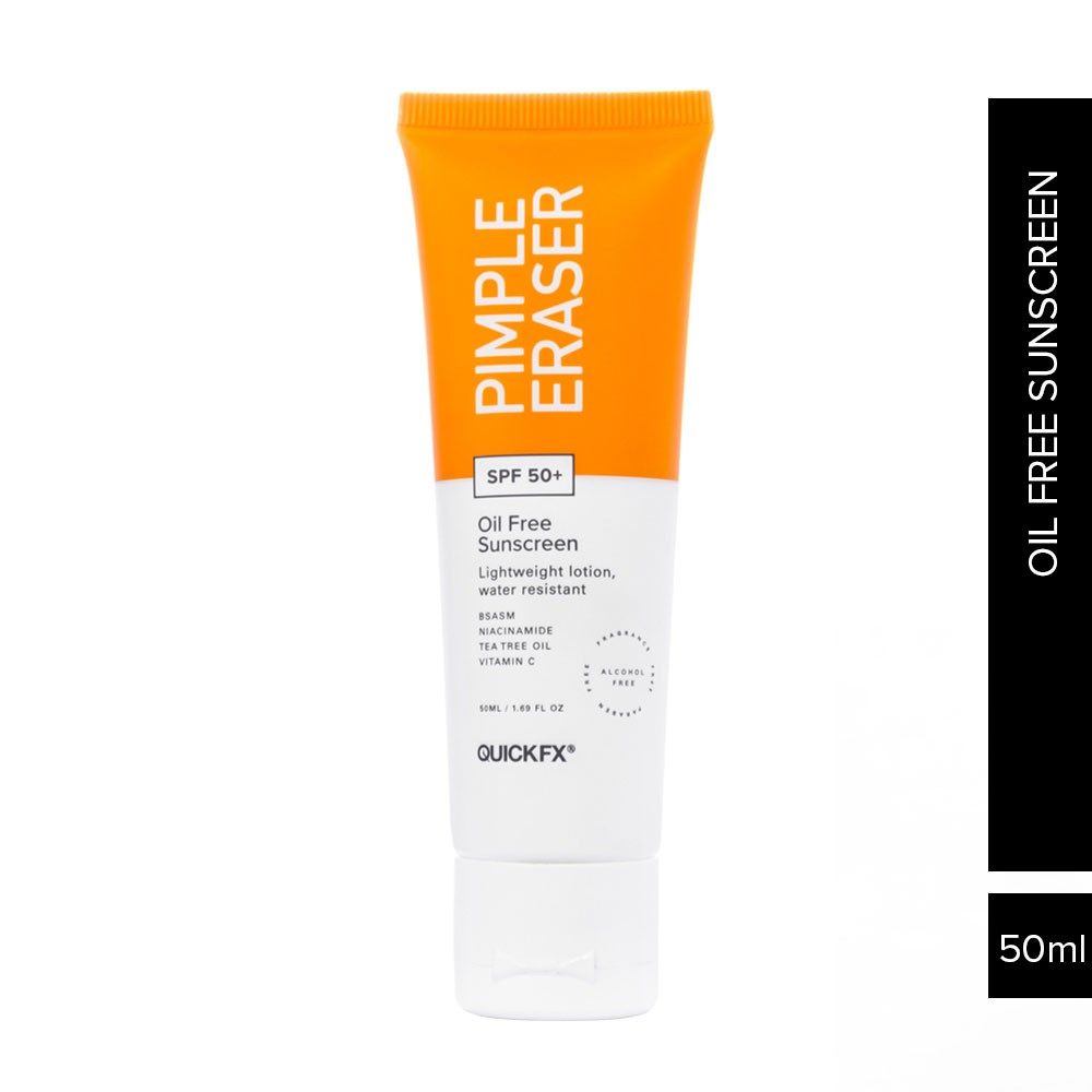 QUICKFX Pimple Eraser Oil Free Sunscreen with SPF 50+ 50ml Shopee