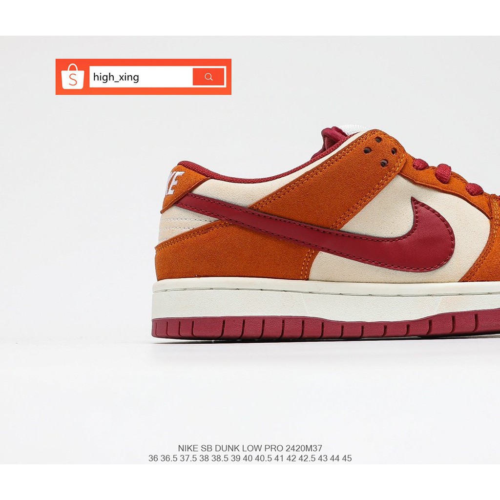 nike dunk red and orange