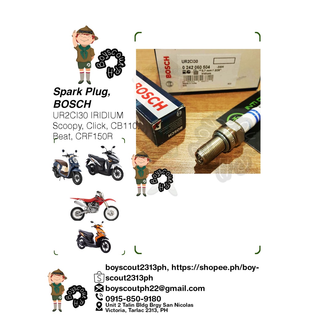 Spark Plug for CBR900RR CRF150R CRF250R SCOOPY VFR400R Click CB110 Beat