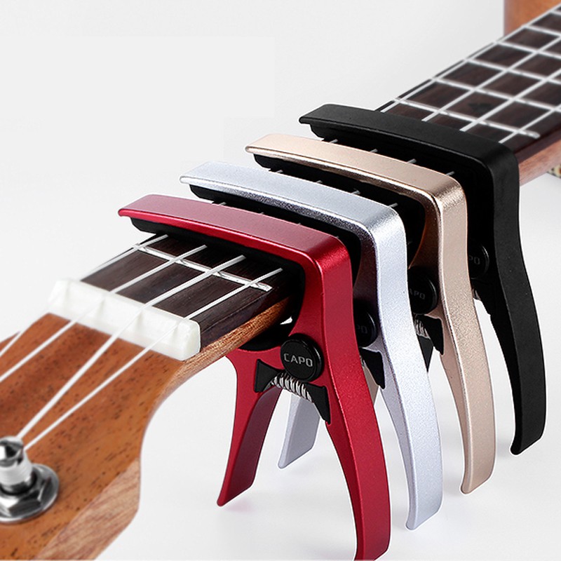 Tenor black Professional Ukulele Capo,Quick Change 4 String for Soprano Concert Ukulele Capo