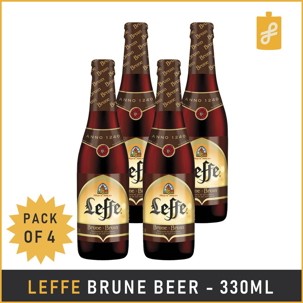 Leffe Brune Belgian Beer 4 Bottles 330mL Shopee Philippines