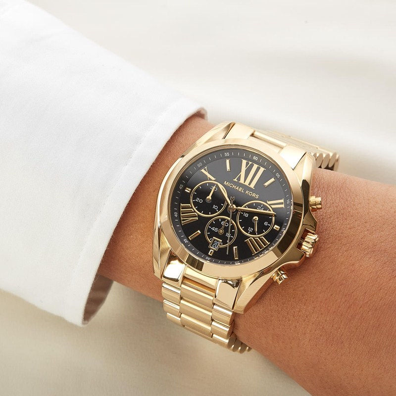 gold mk watch for men