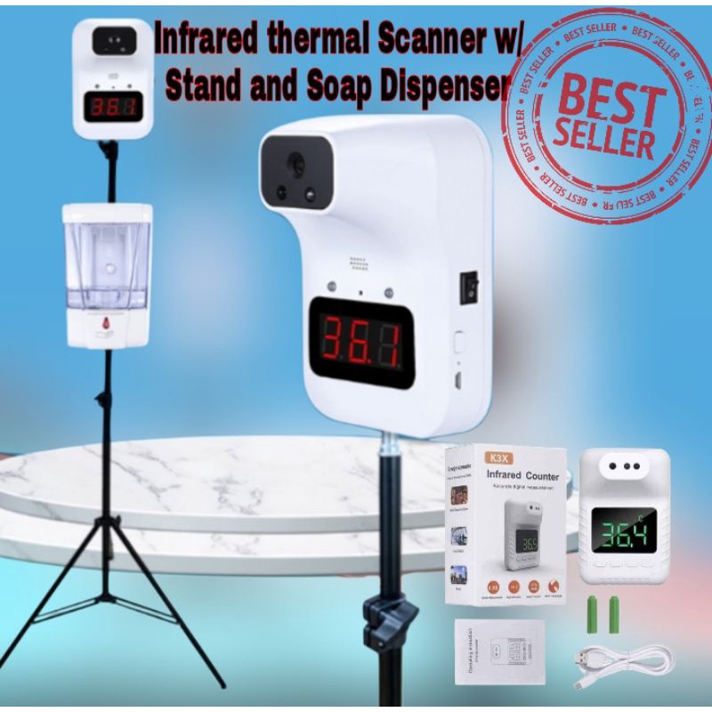 Infrared Thermal Scanner with Stand with Automatic Alcohol Dispenser) Shopee Philippines