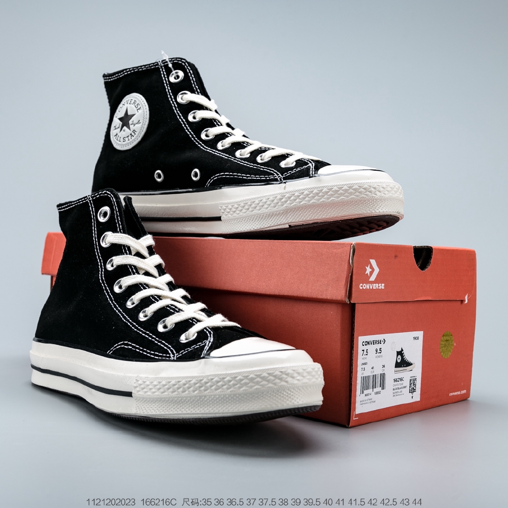Genuine 100% Converse Chunk Taylor All Star Suede Plush High-top Casual  Sneakers 35-44 black-p1 | Shopee Philippines