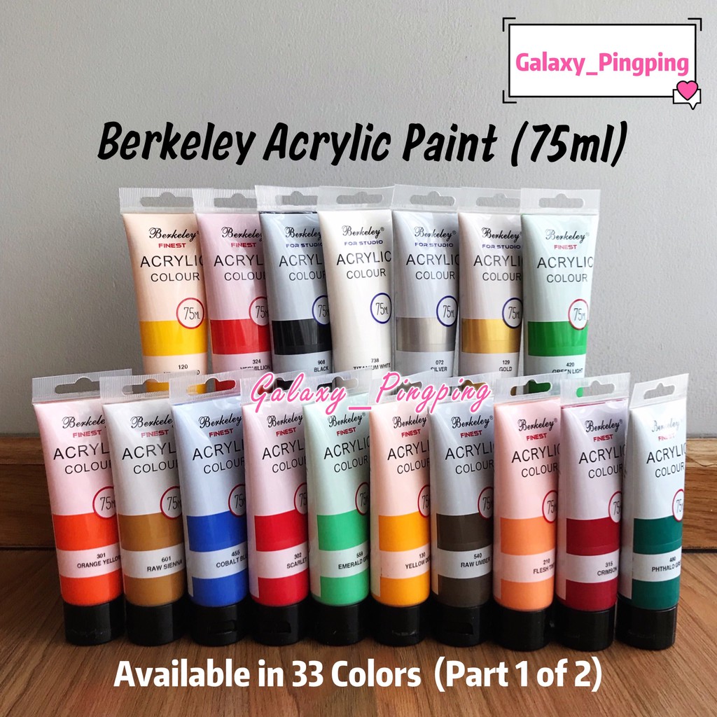 Berkeley Acrylic Paint 75ml Part 1 of 2 Shopee Philippines