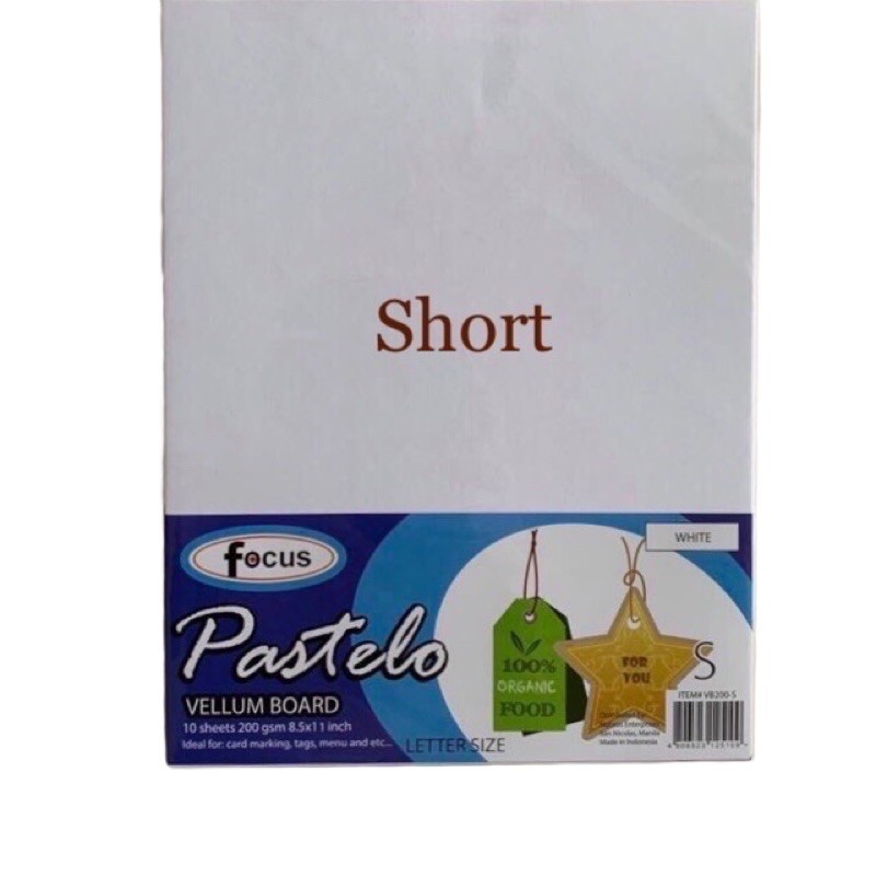 Focus Pastelo Vellum Board Shopee Philippines
