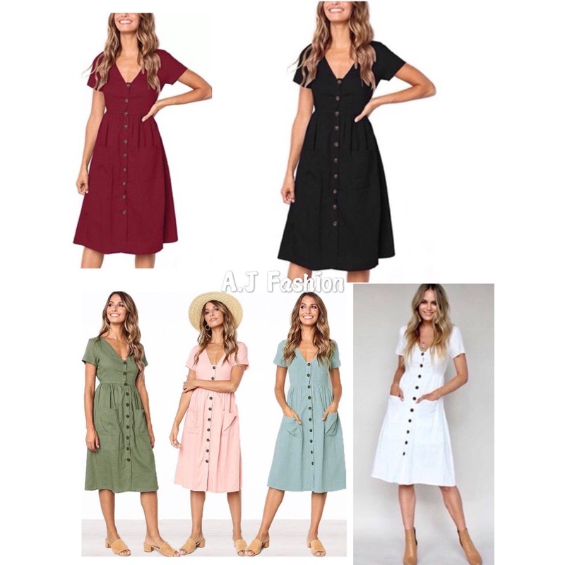 plain casual dresses