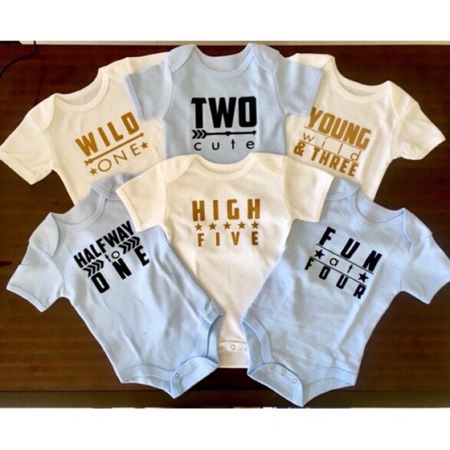 monthly baby onesies