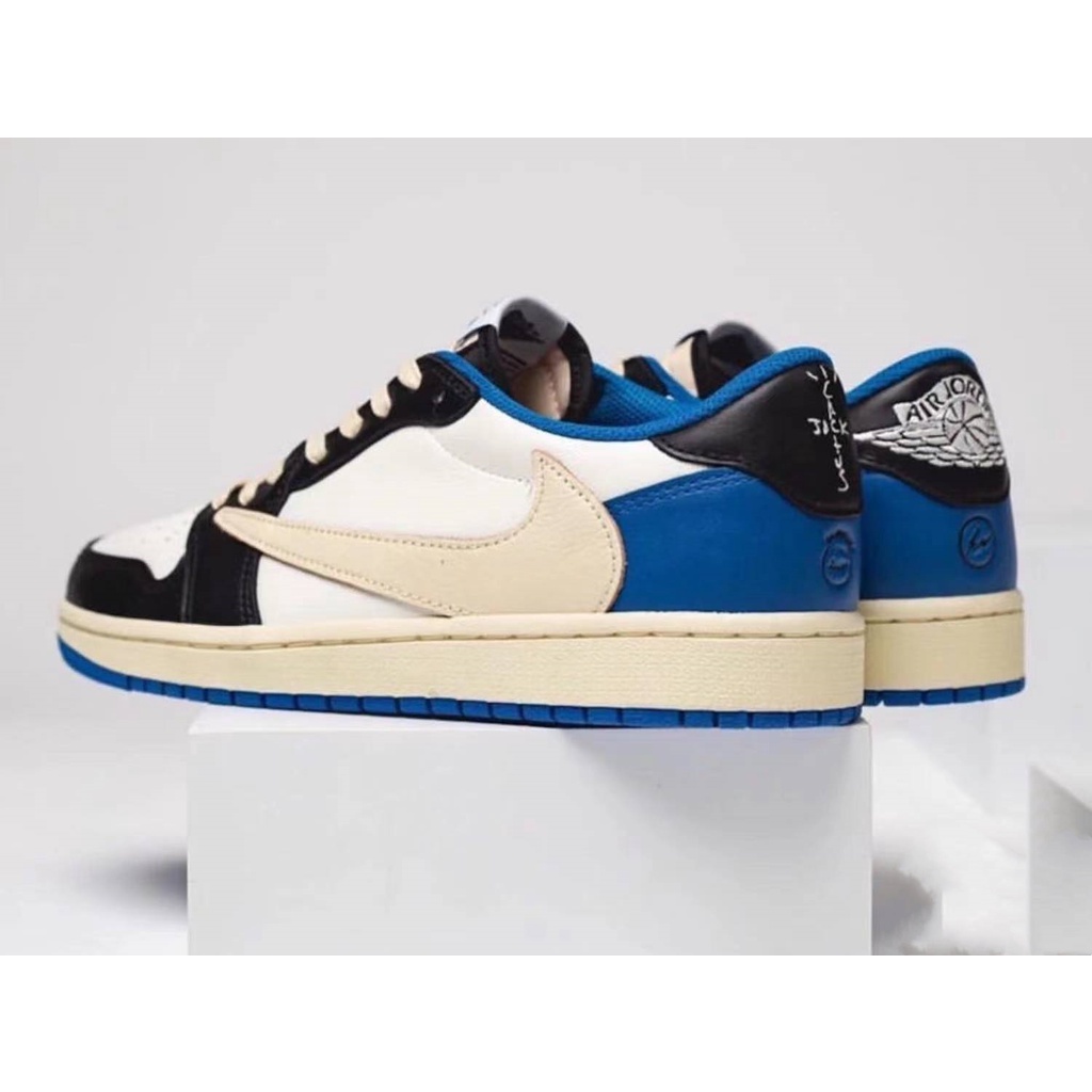 Breathable Fashion Sneakers Fragment Design X Travis Scott X Air Jordan 1 Low Cut For Men Shopee Philippines