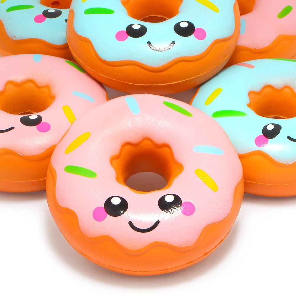 Jumbo Cute Face Donut Squishy  Bread Squishies toy Shopee  