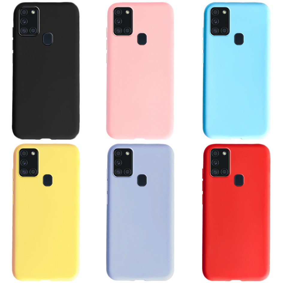 Samsung Galaxy A21S Case Candy Plain Color Soft Silicone Ultra Thin