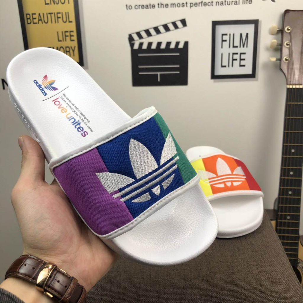 adidas adilette rainbow