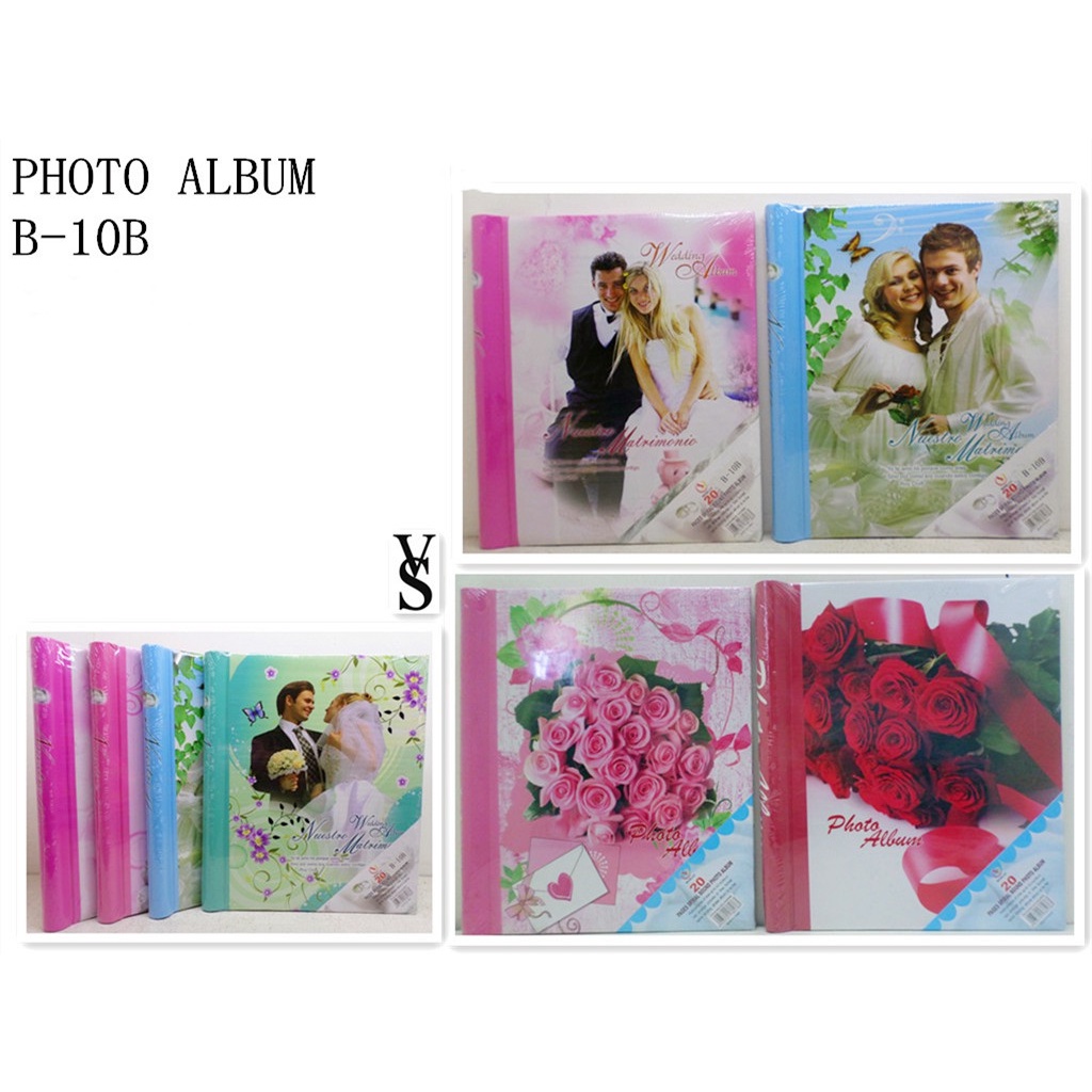 [VS] Photo Album Wedding Couple And Flowers Design Adhesive 20Pages 8r ...