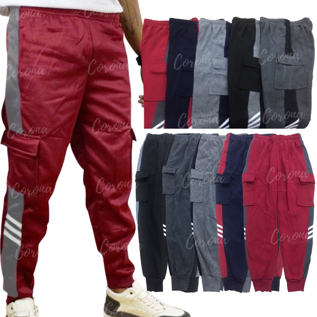 Men's Jogger Pants 4 Pockets 60974 Biztree Combi Color Stripe Design ...