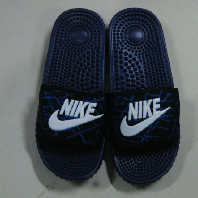 nike slippers navy blue