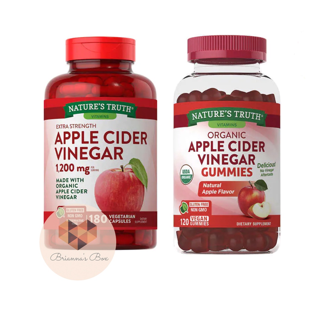 *NEW* Nature's Truth Apple Cider Vinegar 500mg 120 Gummies, 1200mg 180