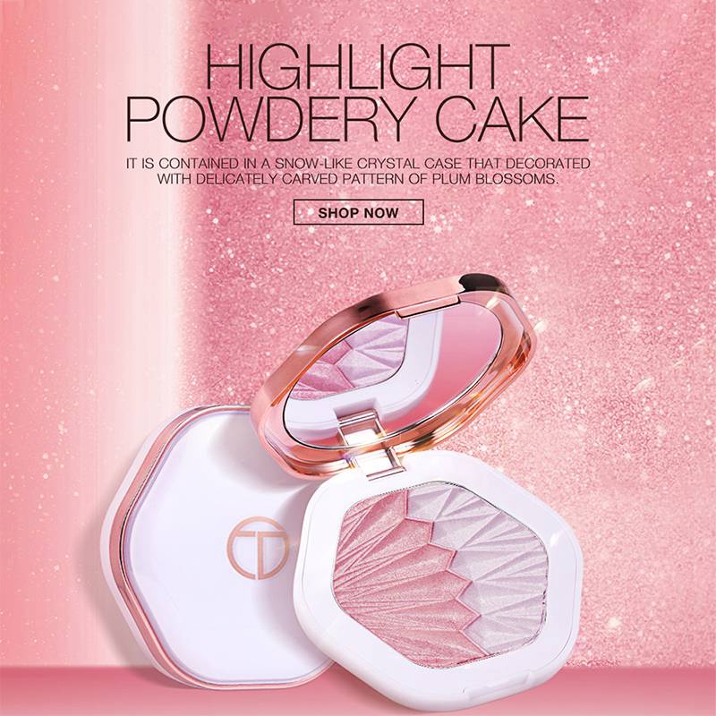 white highlighter makeup powder