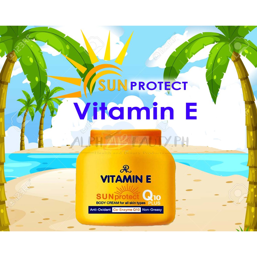 vitamin e sun protect q10 for face