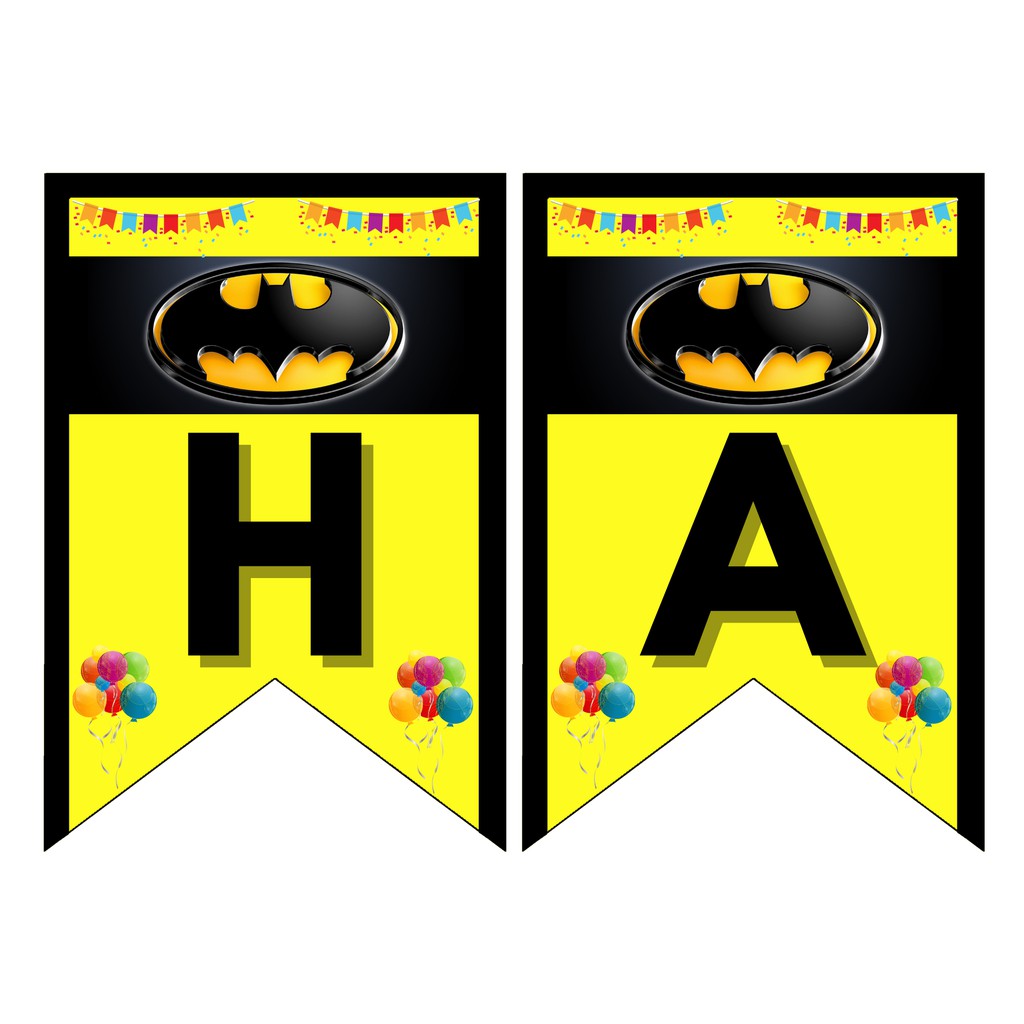 Batman inspired HAPPY BIRTHDAY banner Customized | Shopee Philippines