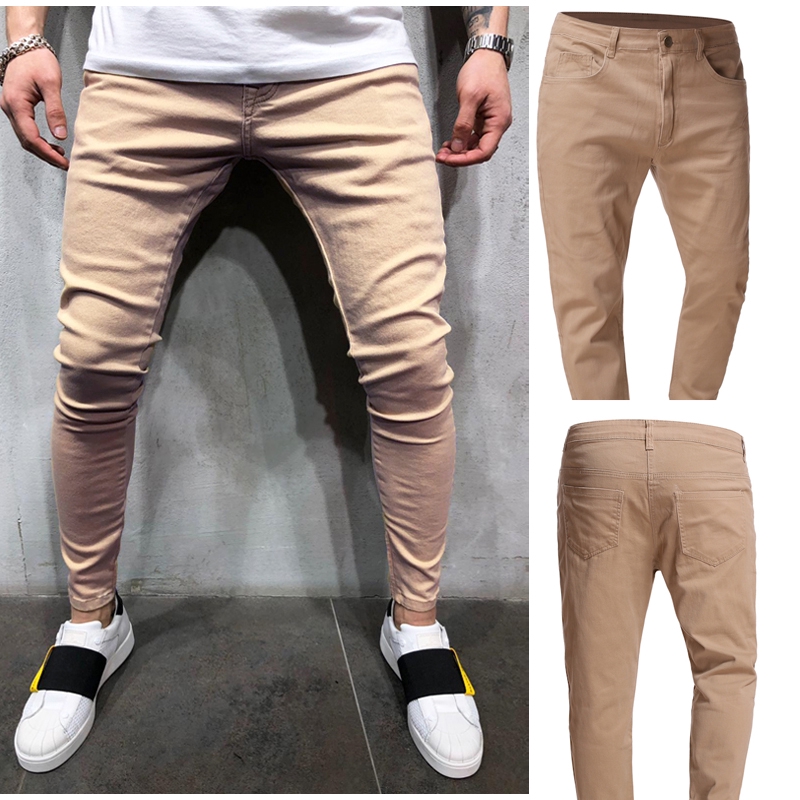 tan jeans men's style