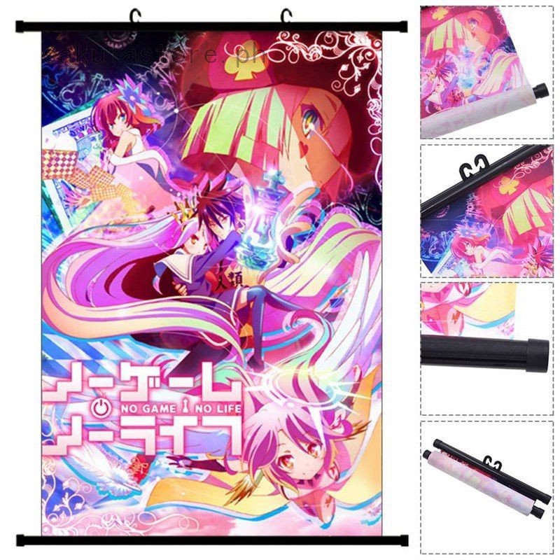 Anime No Game No Life Poster Wall Hanging Cloth Scroll Painting Home Decoration