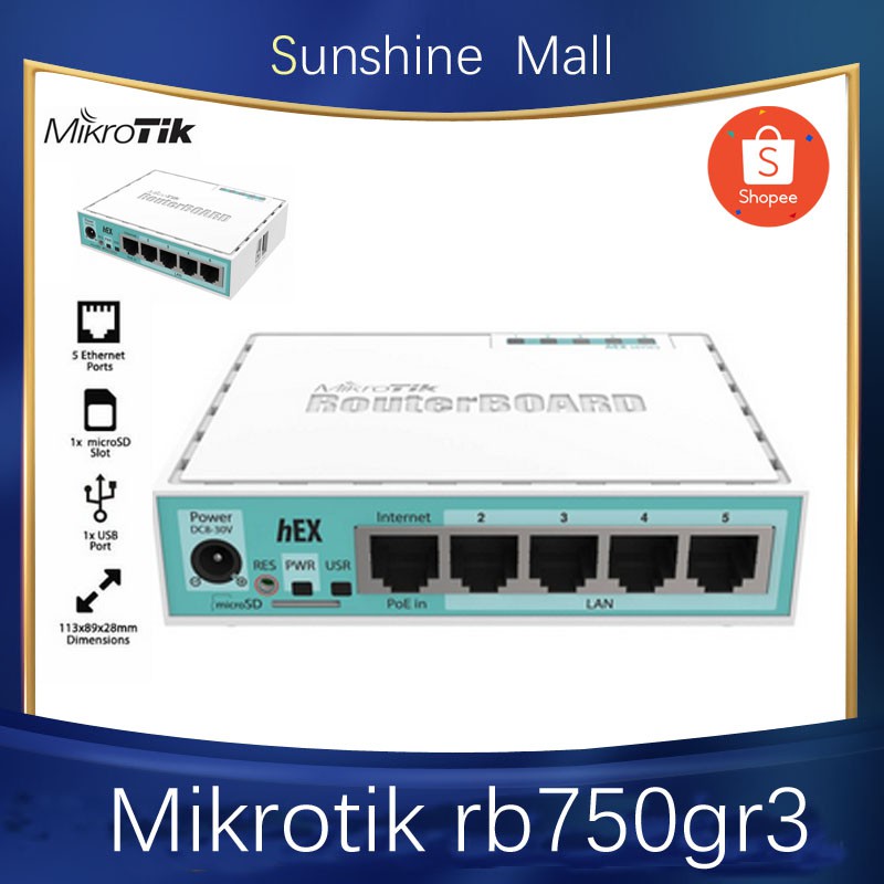 MikroTik RB750Gr3 hEX Full Gigabit ROS Wired Enterprise Smart Routing ...