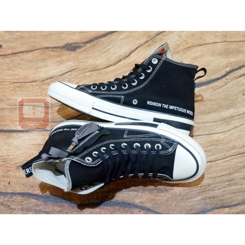 converse 70s hi black white