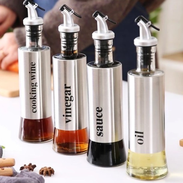 Stainless Steel Glass Bottle Condiment Dispenser 300ml Shopee Philippines