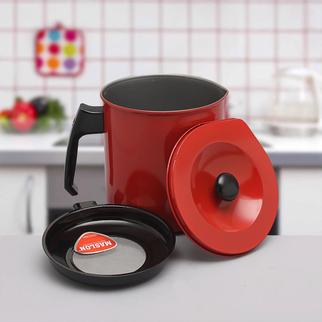 Oil POT 1.5 Liters MASPION Fried OIL Holder + OIL Filter Shopee