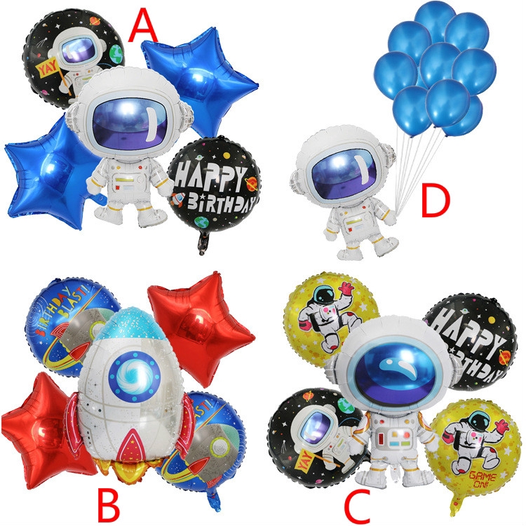 Astronaut foil balloon set astronaut rocket spaceship kids birthday ...