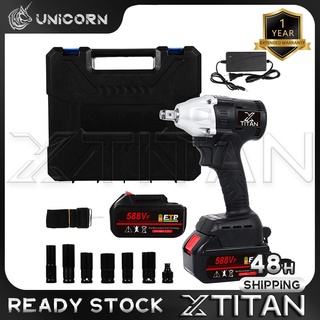 Xtitan 588v Electric Cordless Brushless Impact Wrench 3000rpm Ratchet Driver Set Lithium Power #1