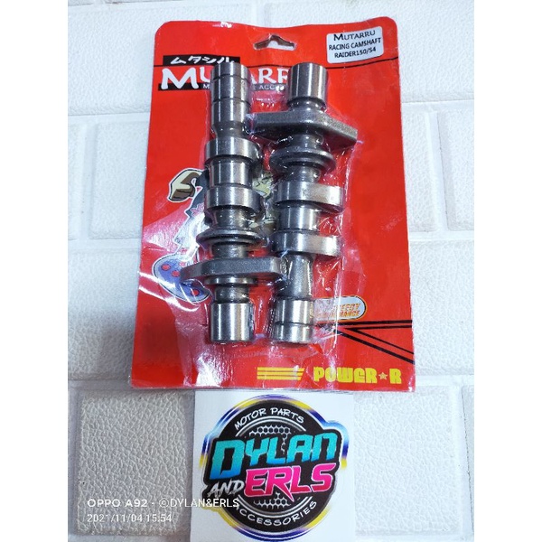 MUTARRU RACING CAMSHAFT FOR RAIDER 150 S4 Shopee Philippines