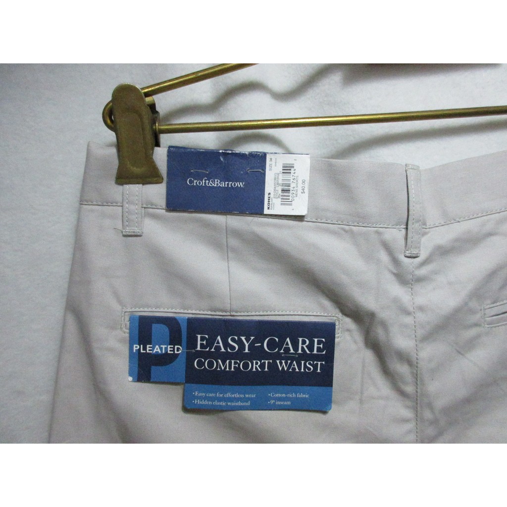 Croft Barrow Pleated Short For Men Shopee Philippines