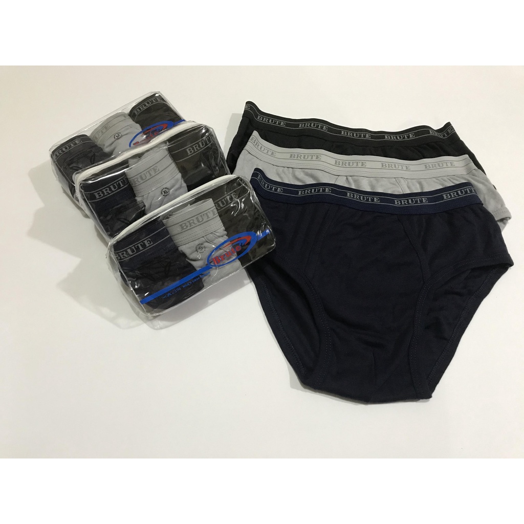 Brute Assorted Color Brief Sizes S, M L, XL 3n1 note book | Shopee ...