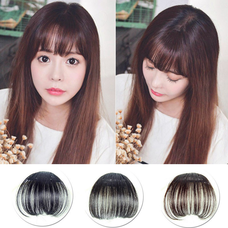 Women Air Thin Hair Bangs Translucent Fake Fringe Bangs