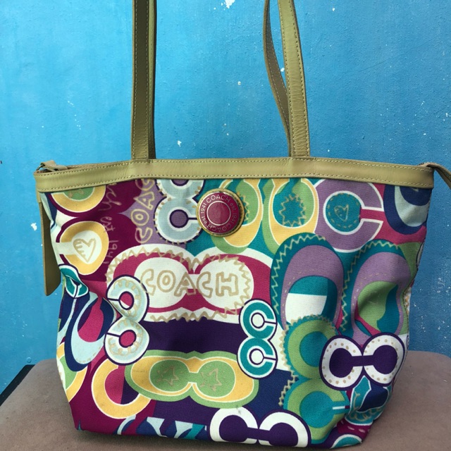 Authentic Coach Multi-Colored Bag | Shopee Philippines