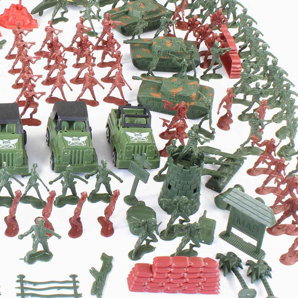 THREE BEARS Army Men Playset,307 Pcs Army Action Figures Including Toy Soldiers,Sandbags Tanks,Helicopters,Best Army/ Toys/ for/ Boys Girls and Adults AM