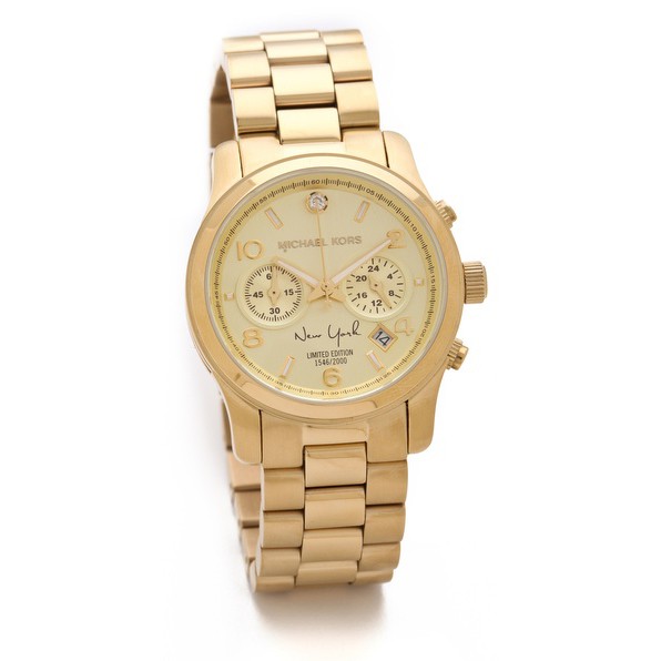 michael kors watch yellow gold