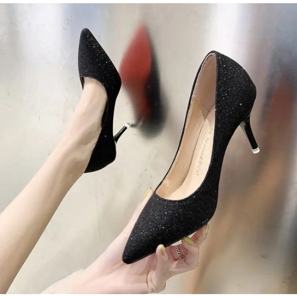 Korean Fashion High Heels Shoe 3 inches | Shopee Philippines