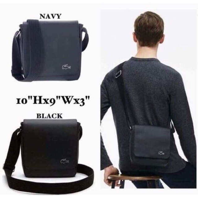 lacoste man bag black