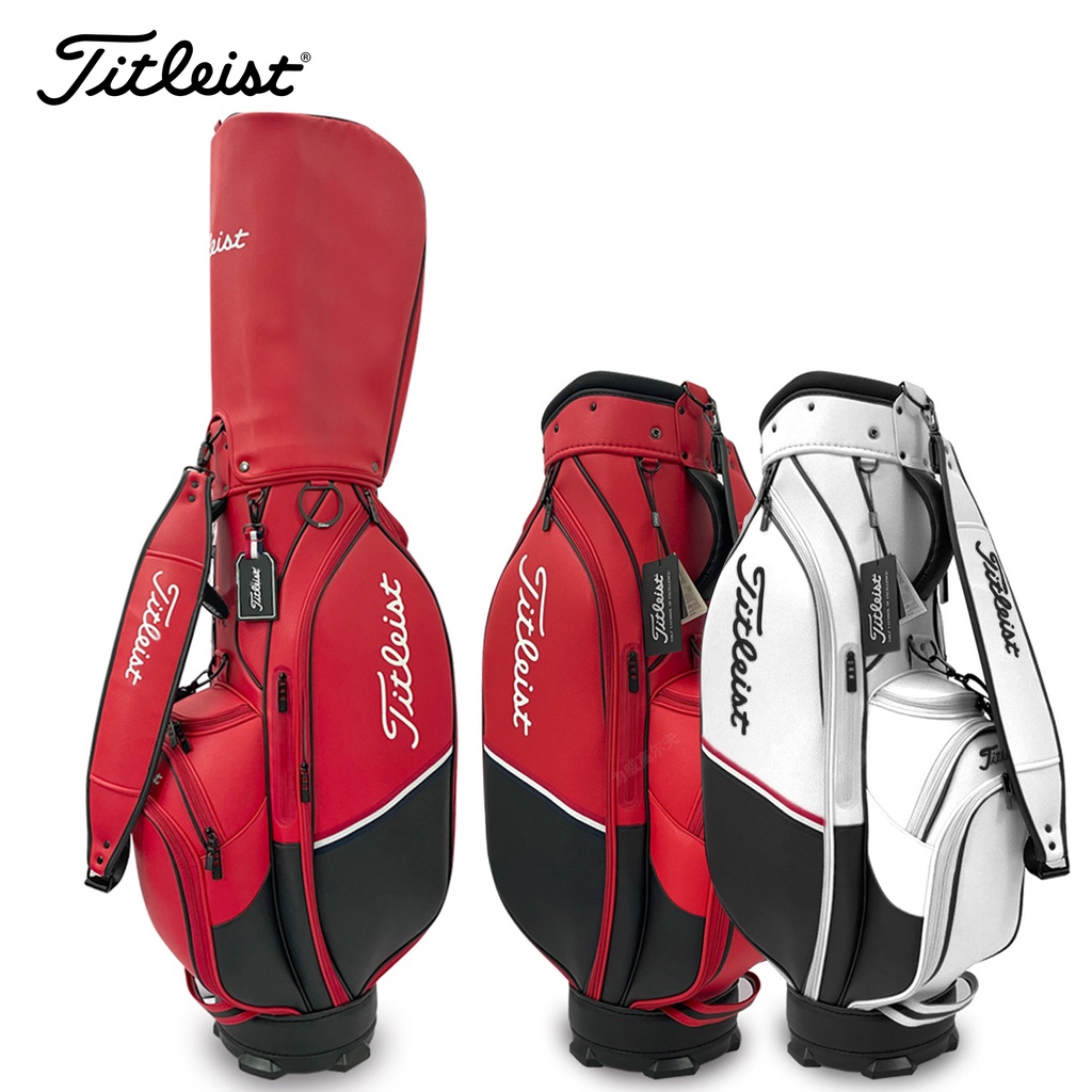 Men / Women Golf Bag with Top Hood Cover Waterproof PU Leather Water