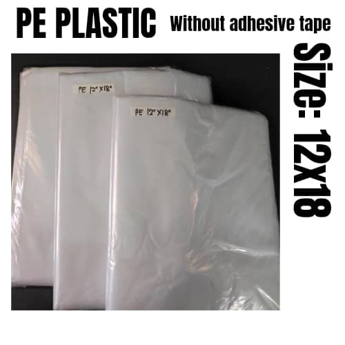 Polyethylene Bag, PE Plastic Food Grade for packaging 100pcs 12x18 ...