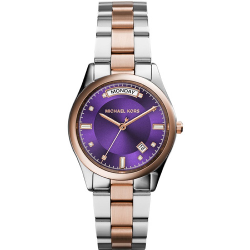 purple michael kors watch women's