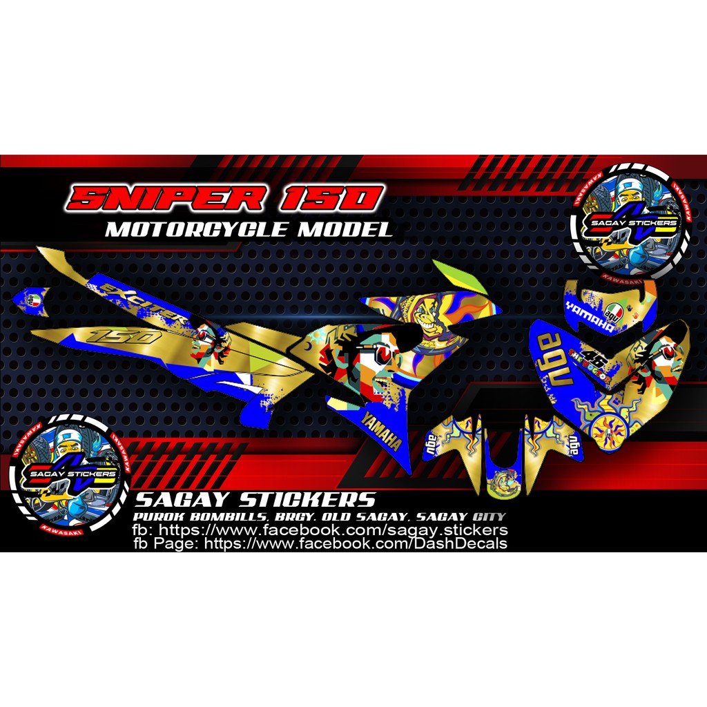 Sniper 150 Motorcycle Sticker Decals Shopee Philippines