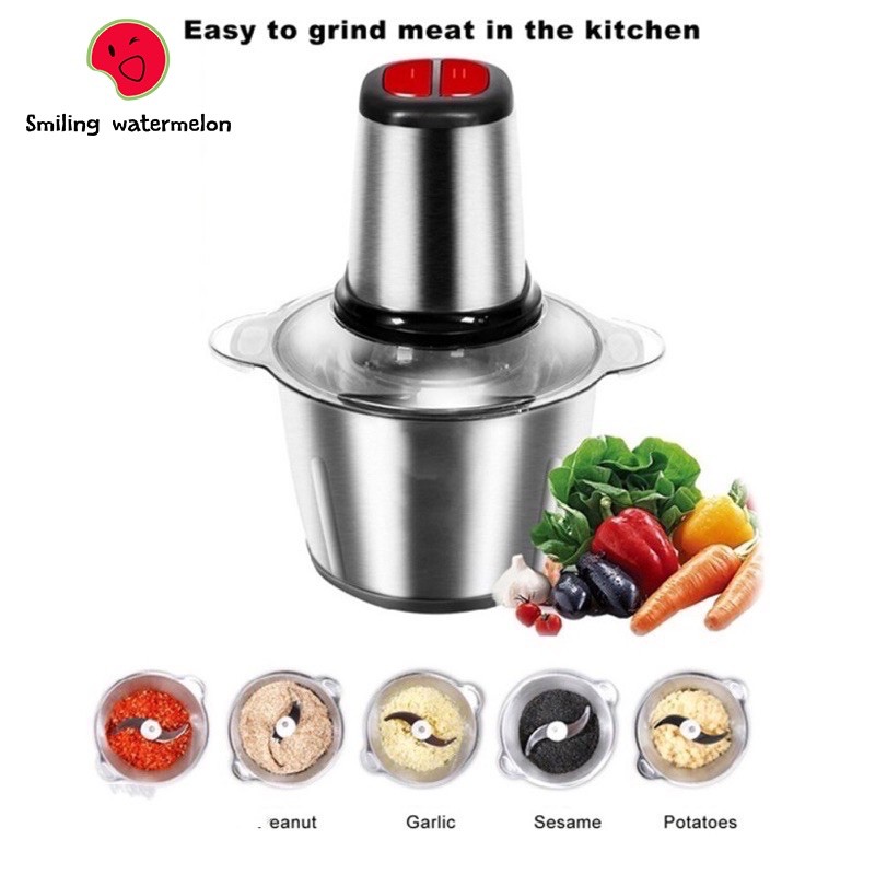 304 2L Electric Meat Grinder Mincer Food Chopper Stainless Steel Food